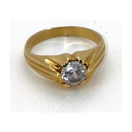 Anillo anillo solitario de oro 18k talla 28